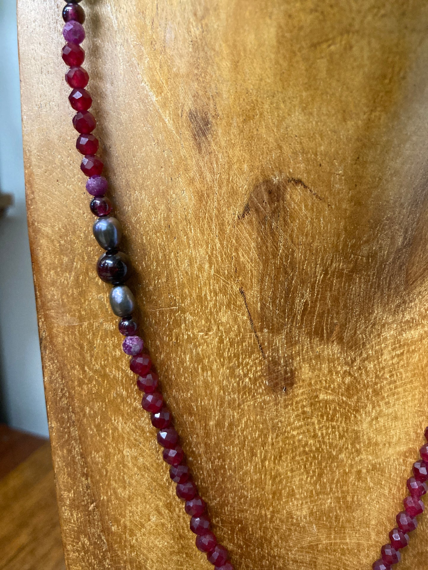 Lavender Rose Quartz Whales Tail Necklace