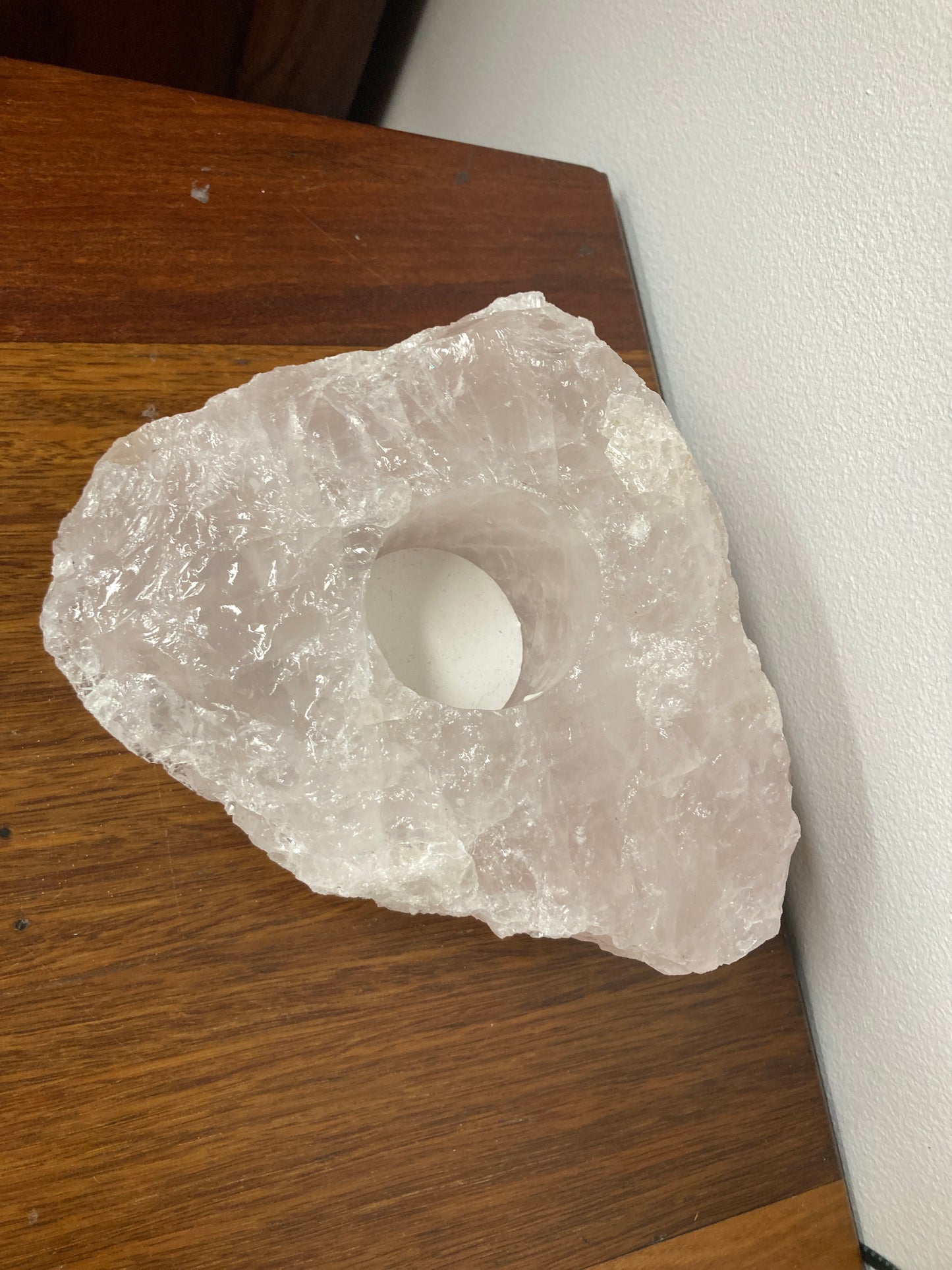 Rose Quartz Tealite Holder