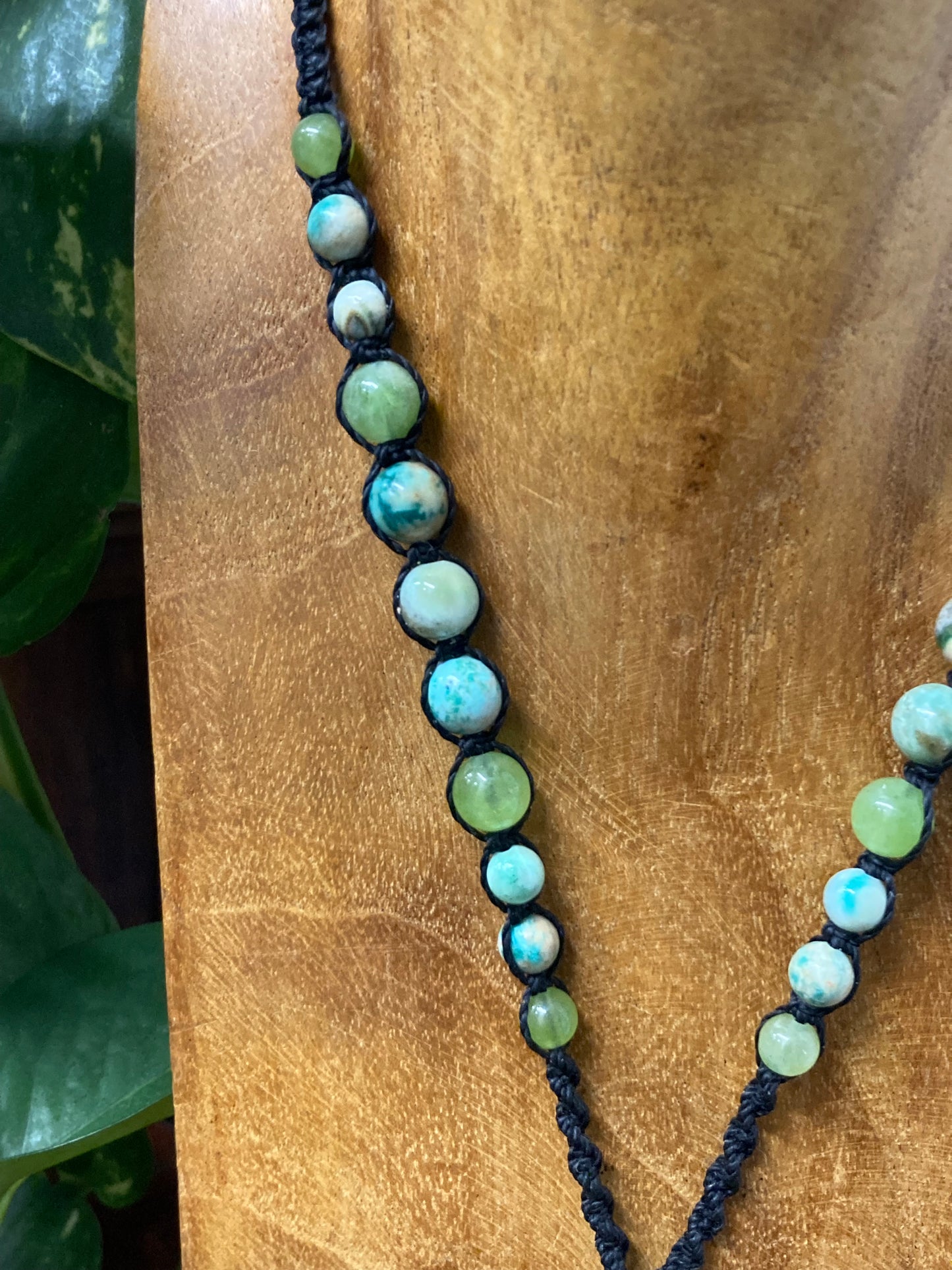 Malachite Macrame Necklace