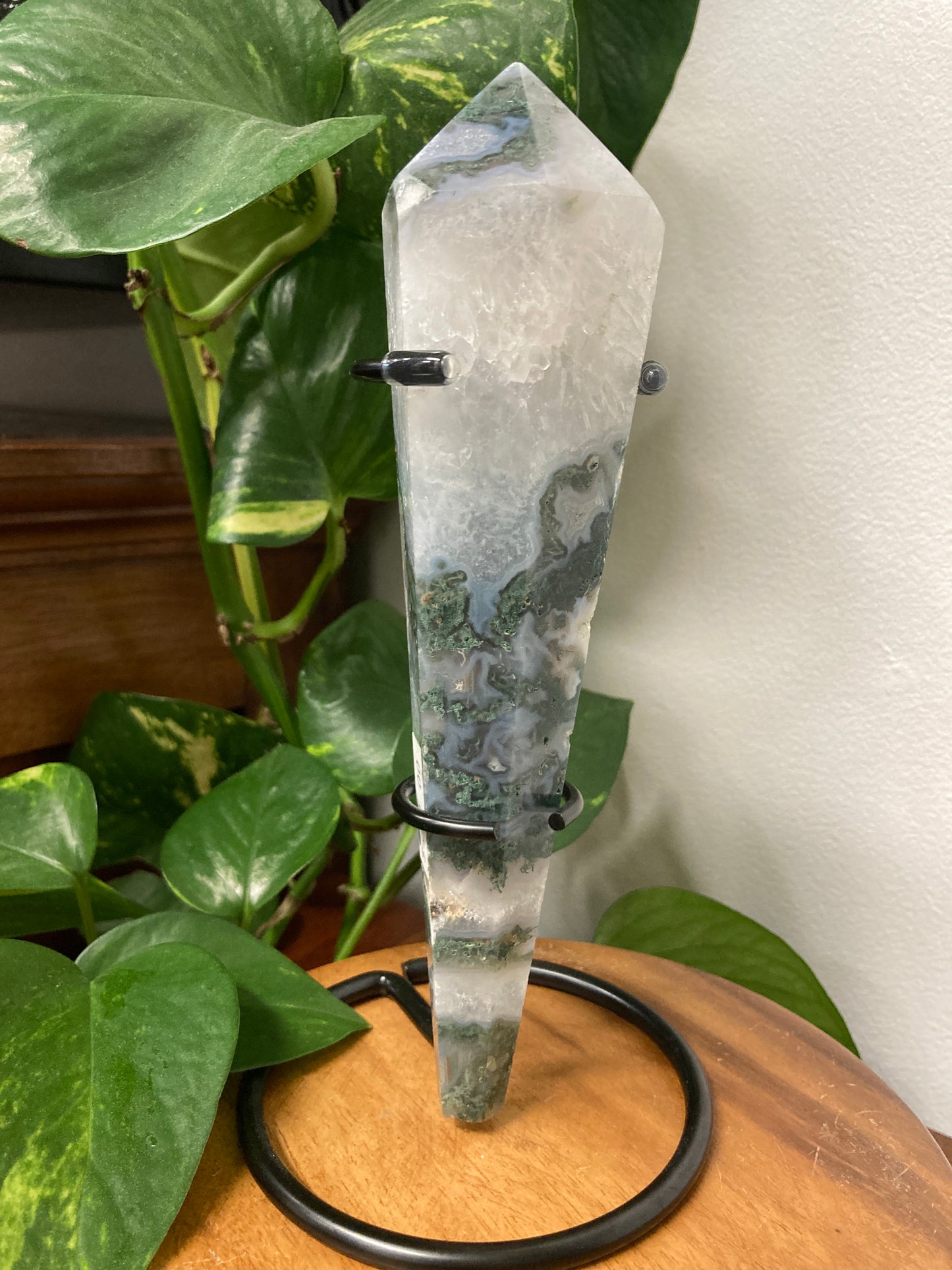 Moss Agate Wand