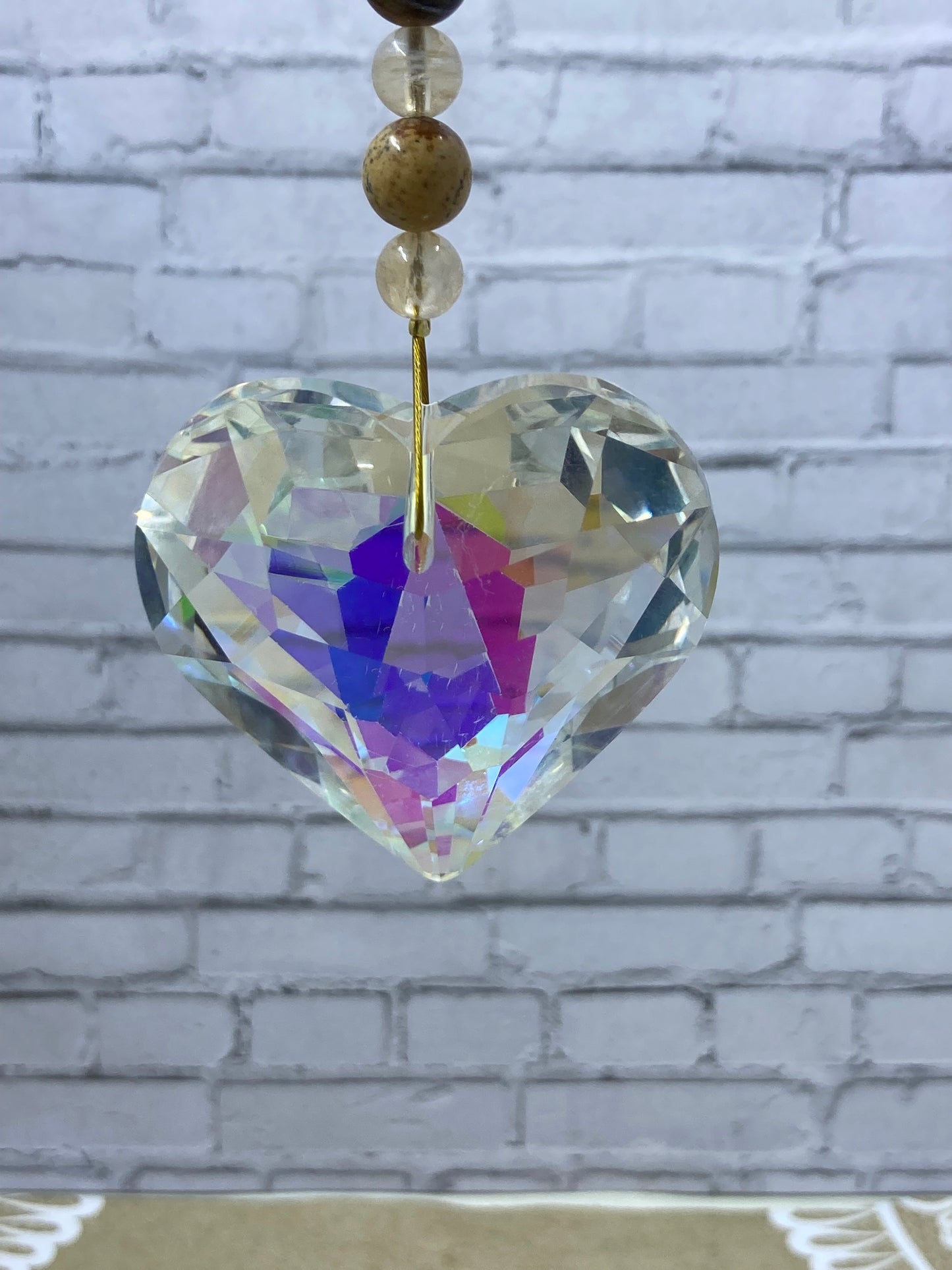 Heart Suncatcher Prism Hanger