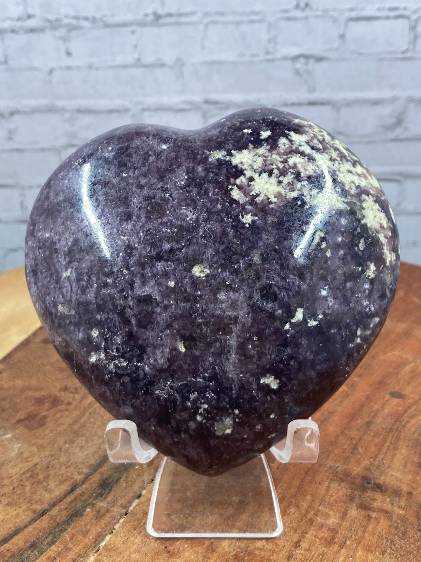 Lepidolite Heart