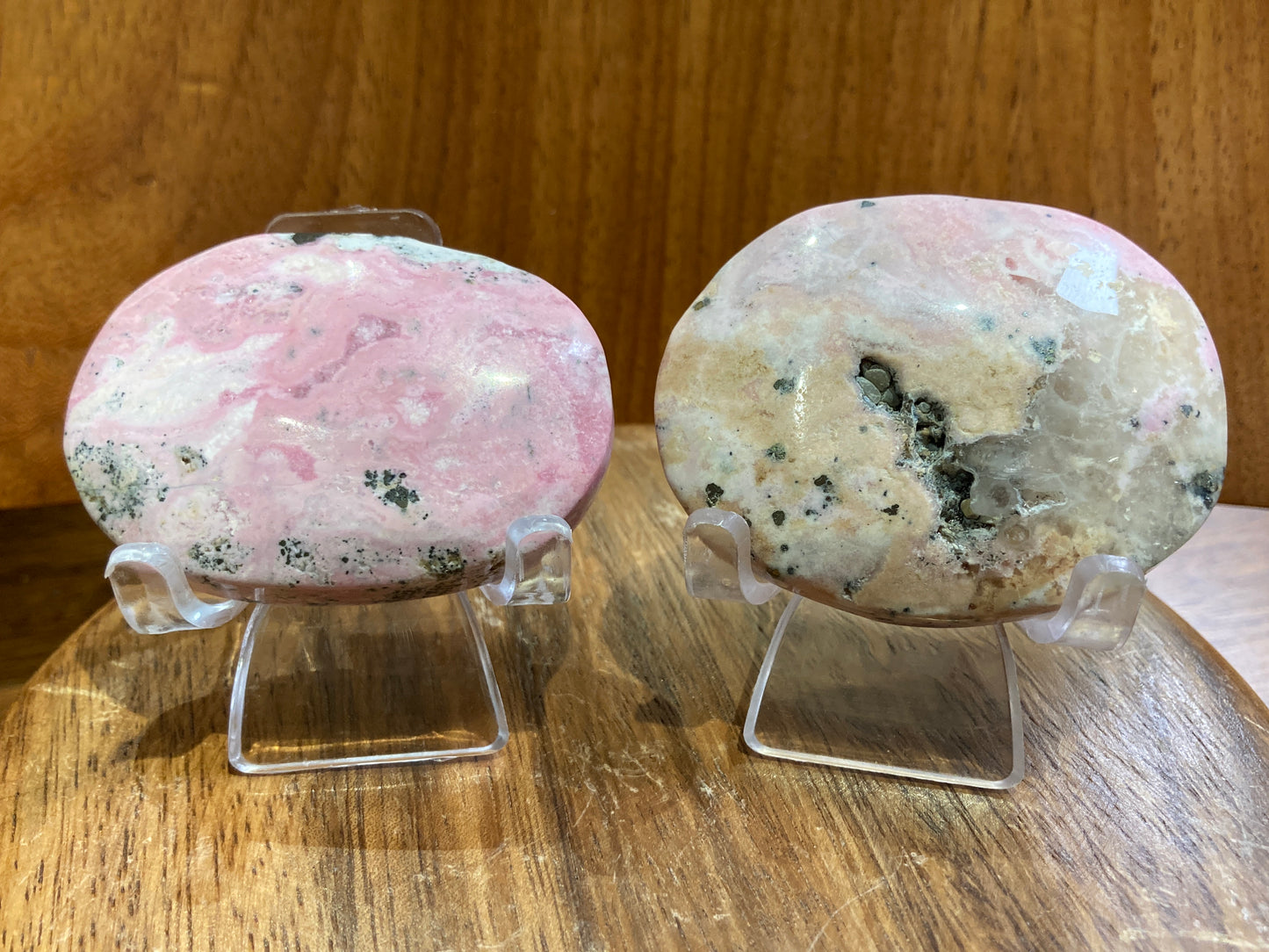 Rhodochrosite Palm Stones