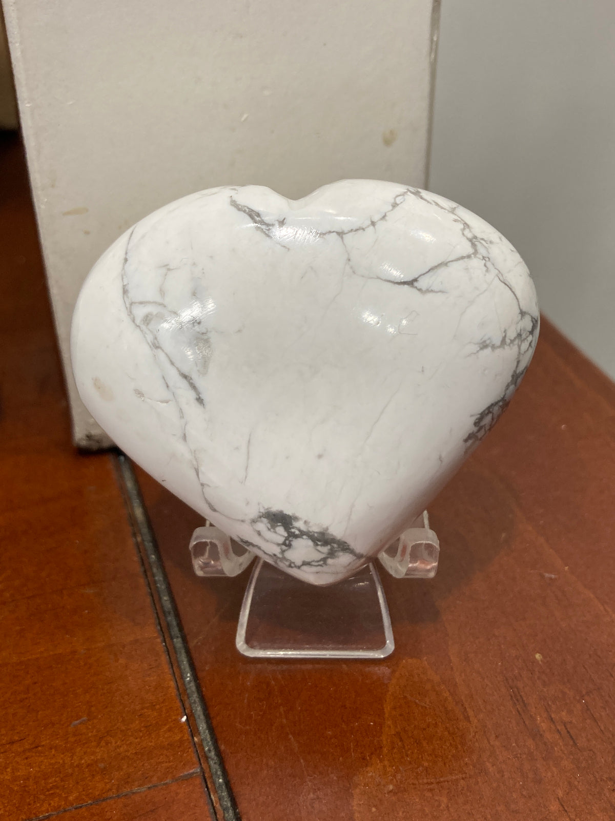 White Howlite Heart