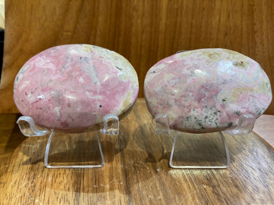 Rhodochrosite Palm Stones