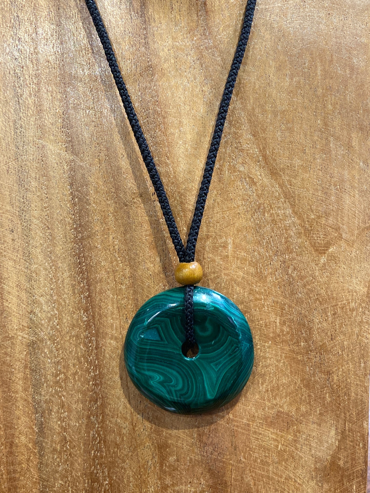 Malachite Donut Necklace A