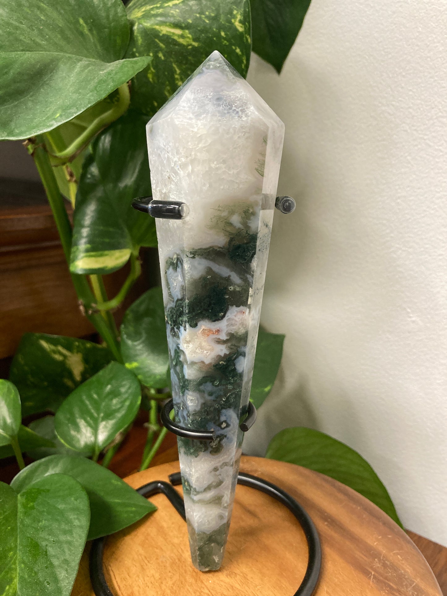 Moss Agate Wand