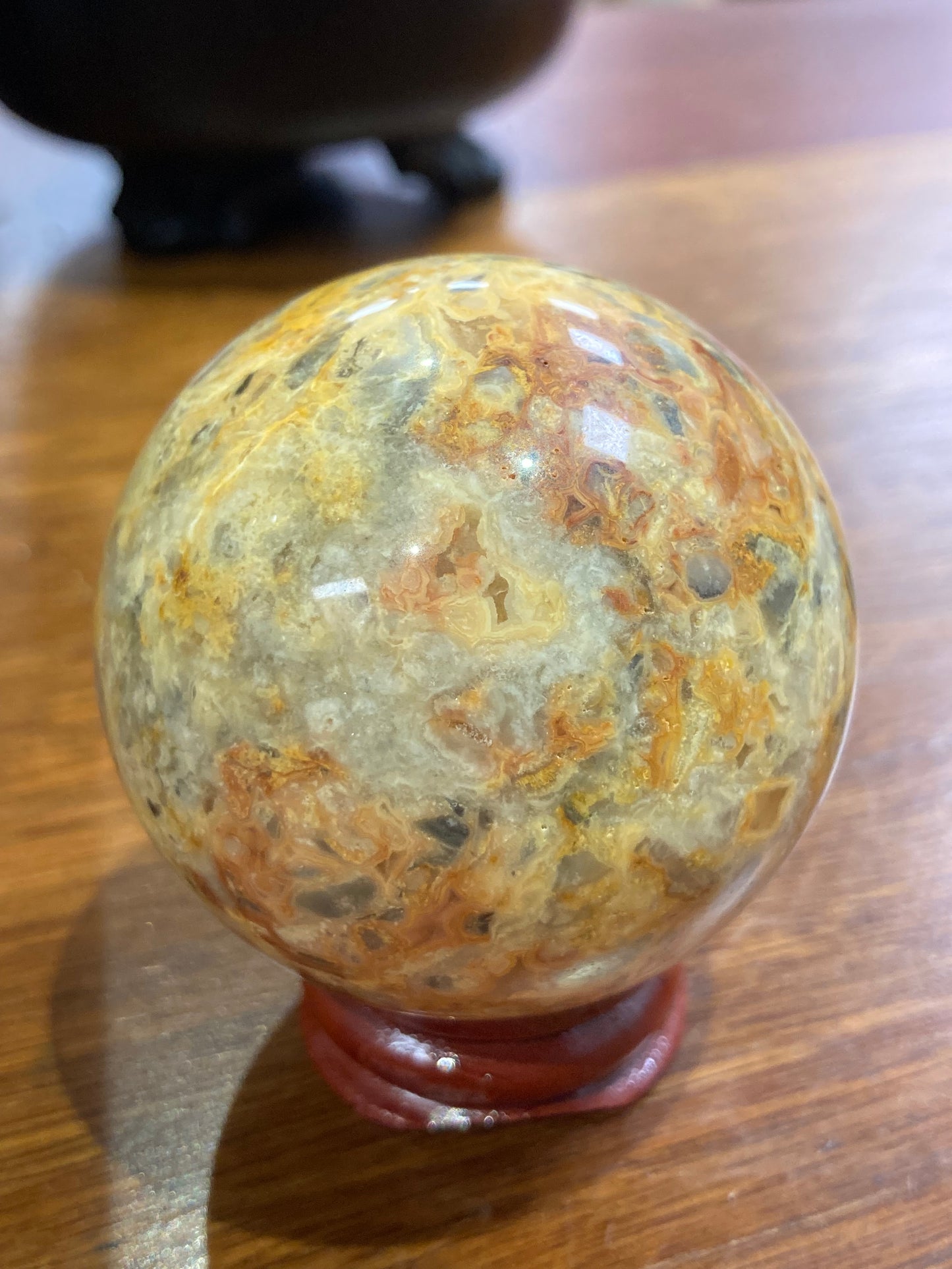 Crazy Lace Agate Sphere