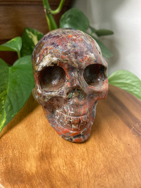 Red Jasper Crystal Skull