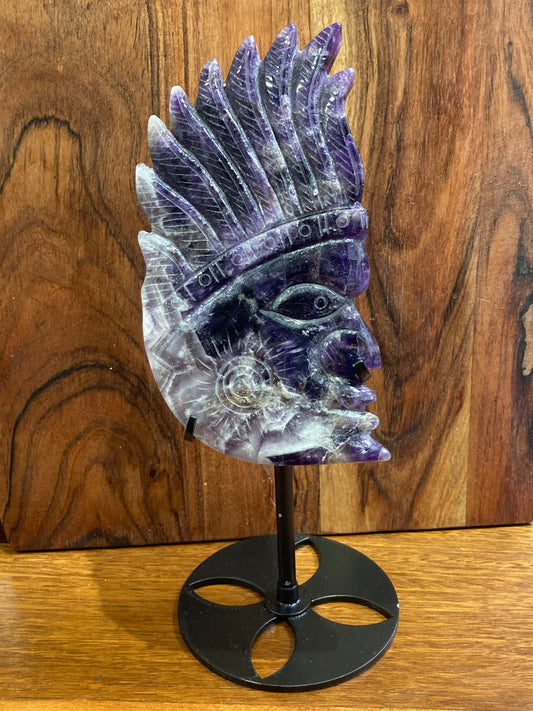 Amethyst Mayan Face