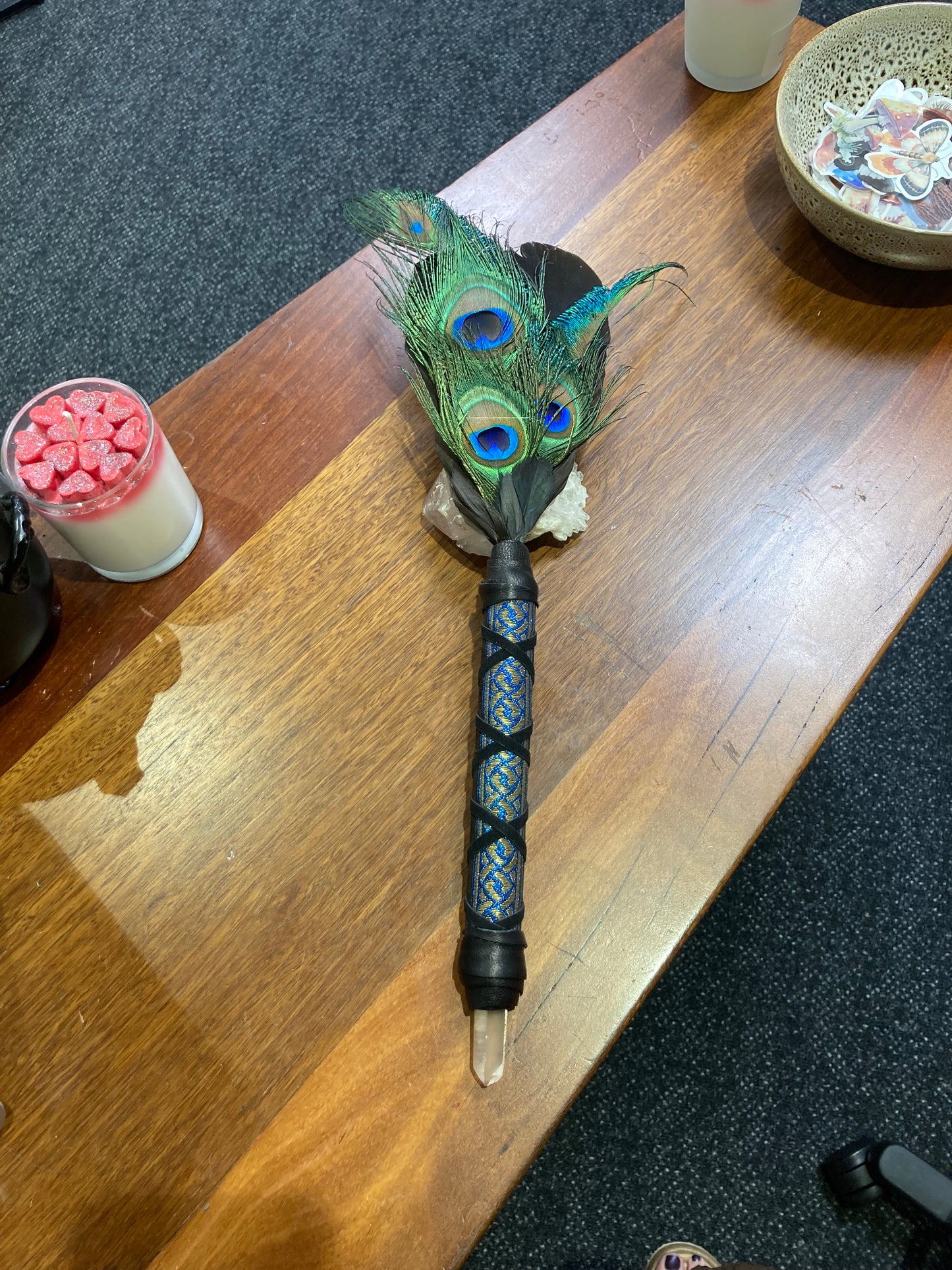 Peacock Smudging Fan