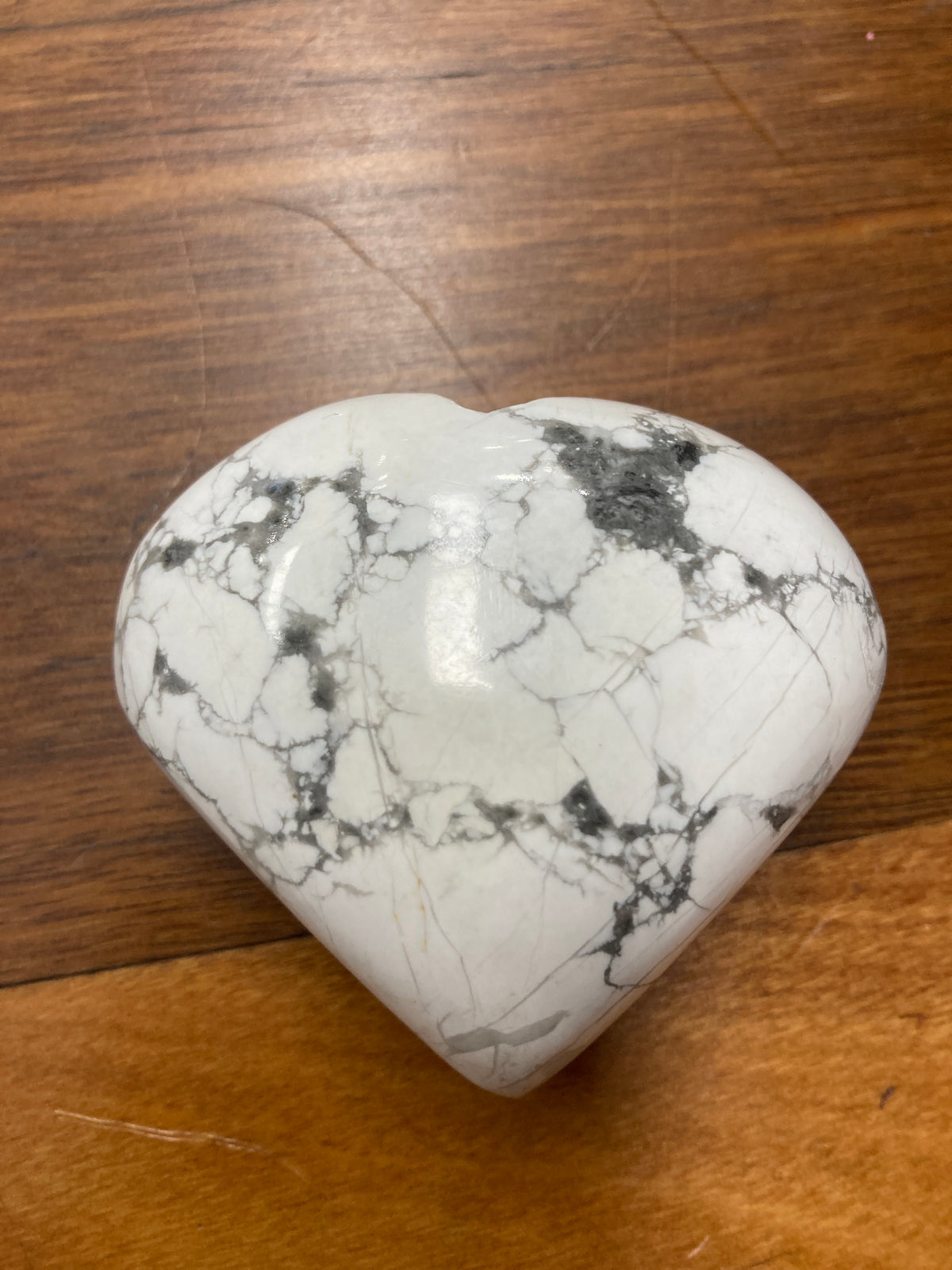 White Howlite Heart