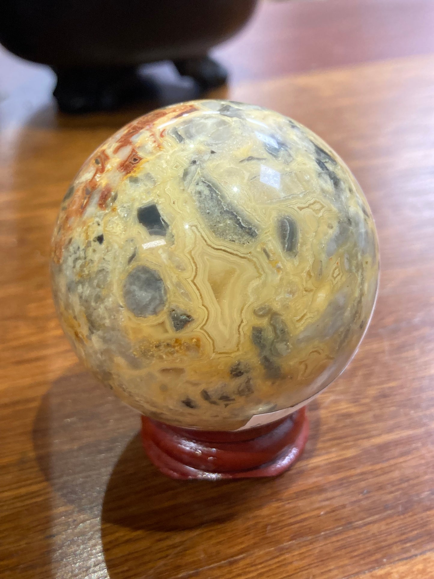 Crazy Lace Agate Sphere