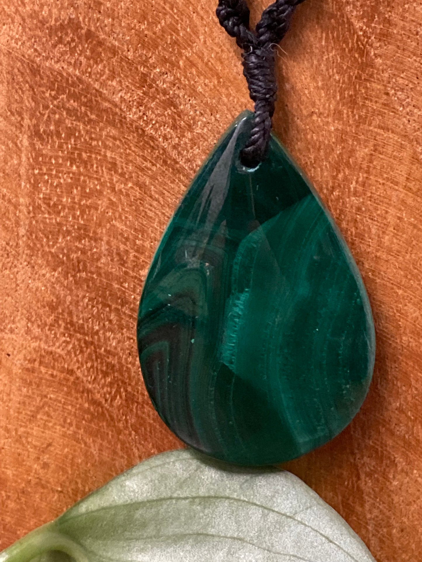 Malachite Macrame Necklace