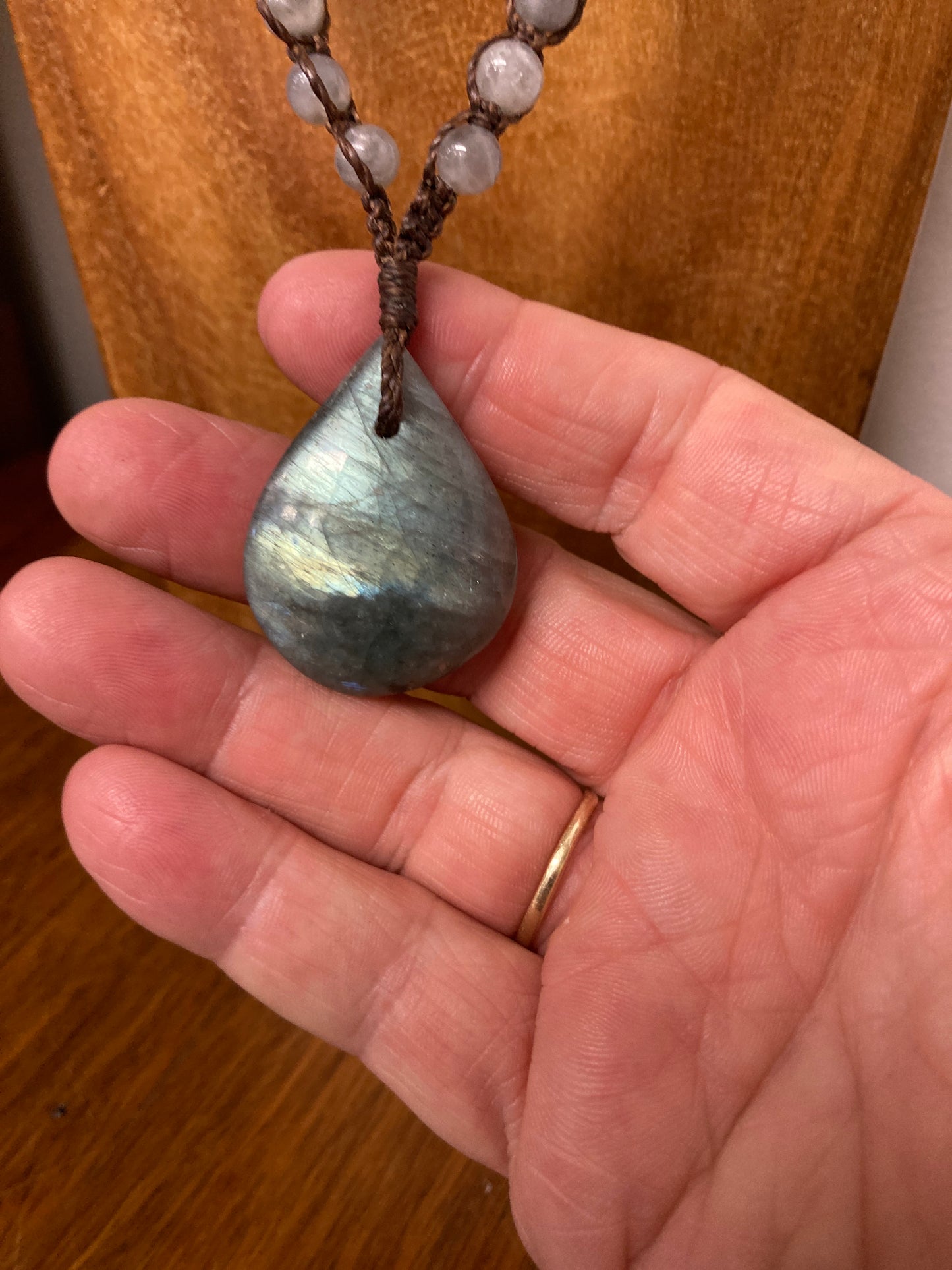 Labradorite Macrame Necklace