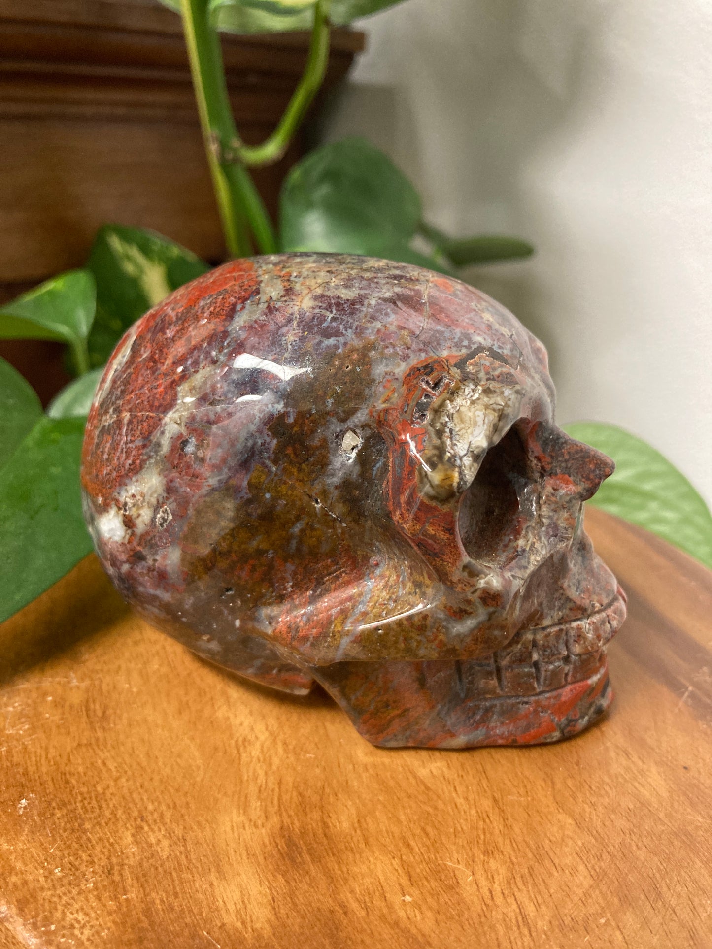 Red Jasper Crystal Skull