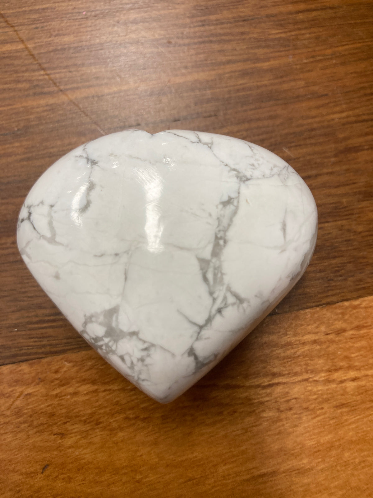 White Howlite Heart