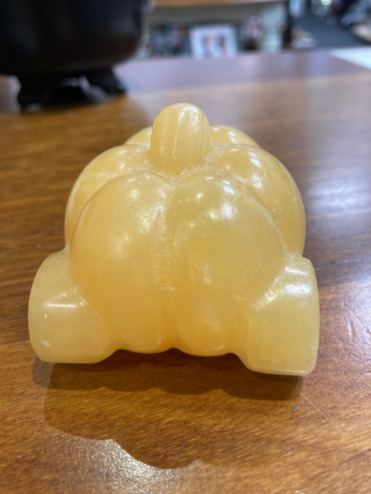 Orange Calcite Pumpkin Car