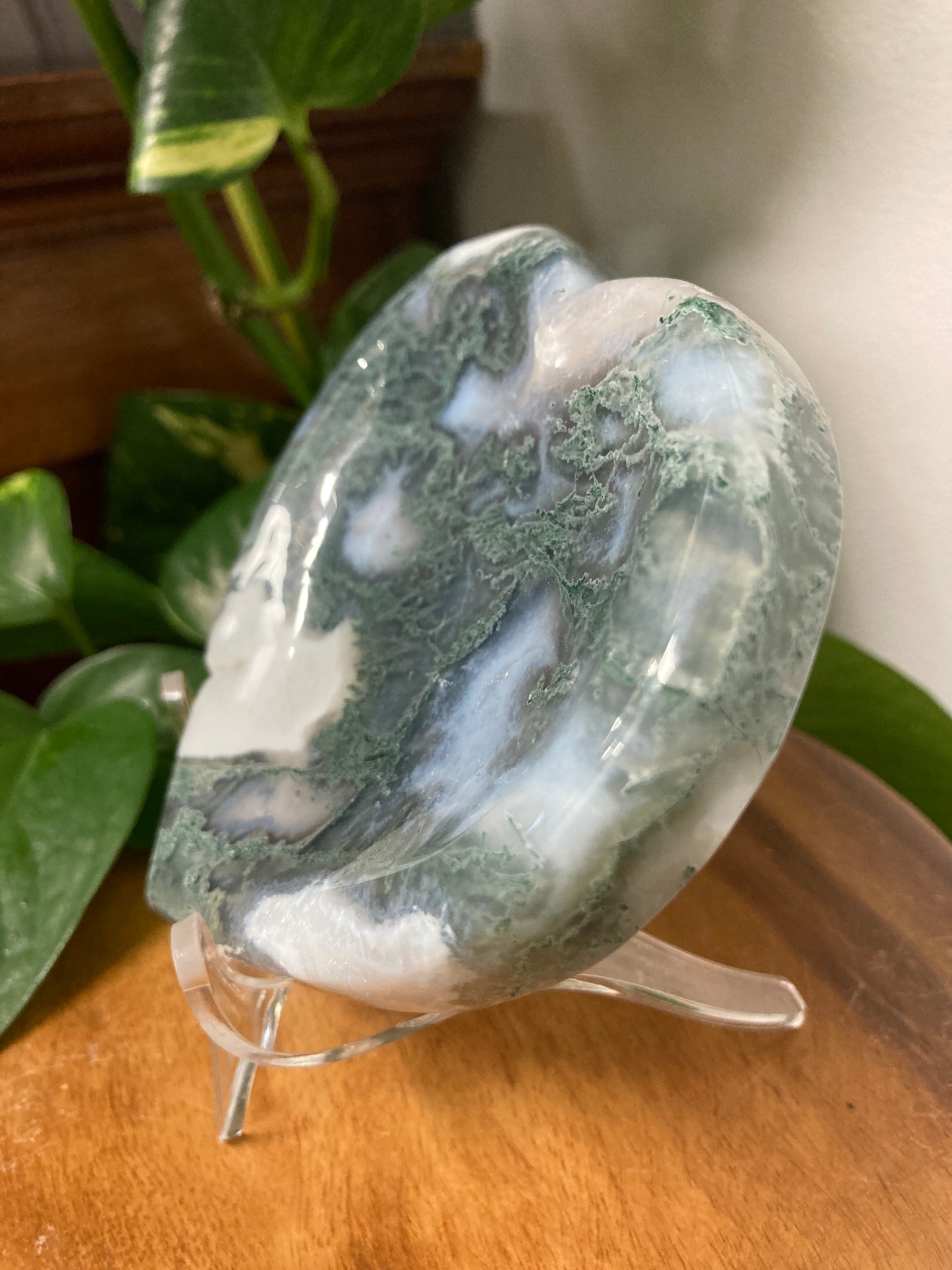 Moss Agate Heart