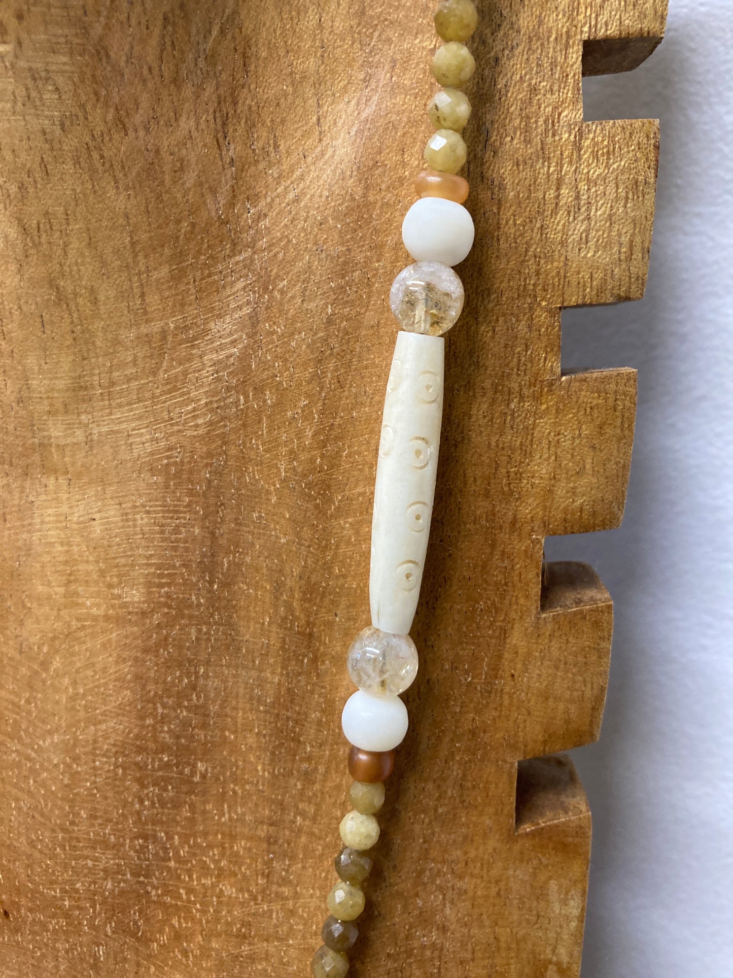Buffalo Bone Feather Necklace
