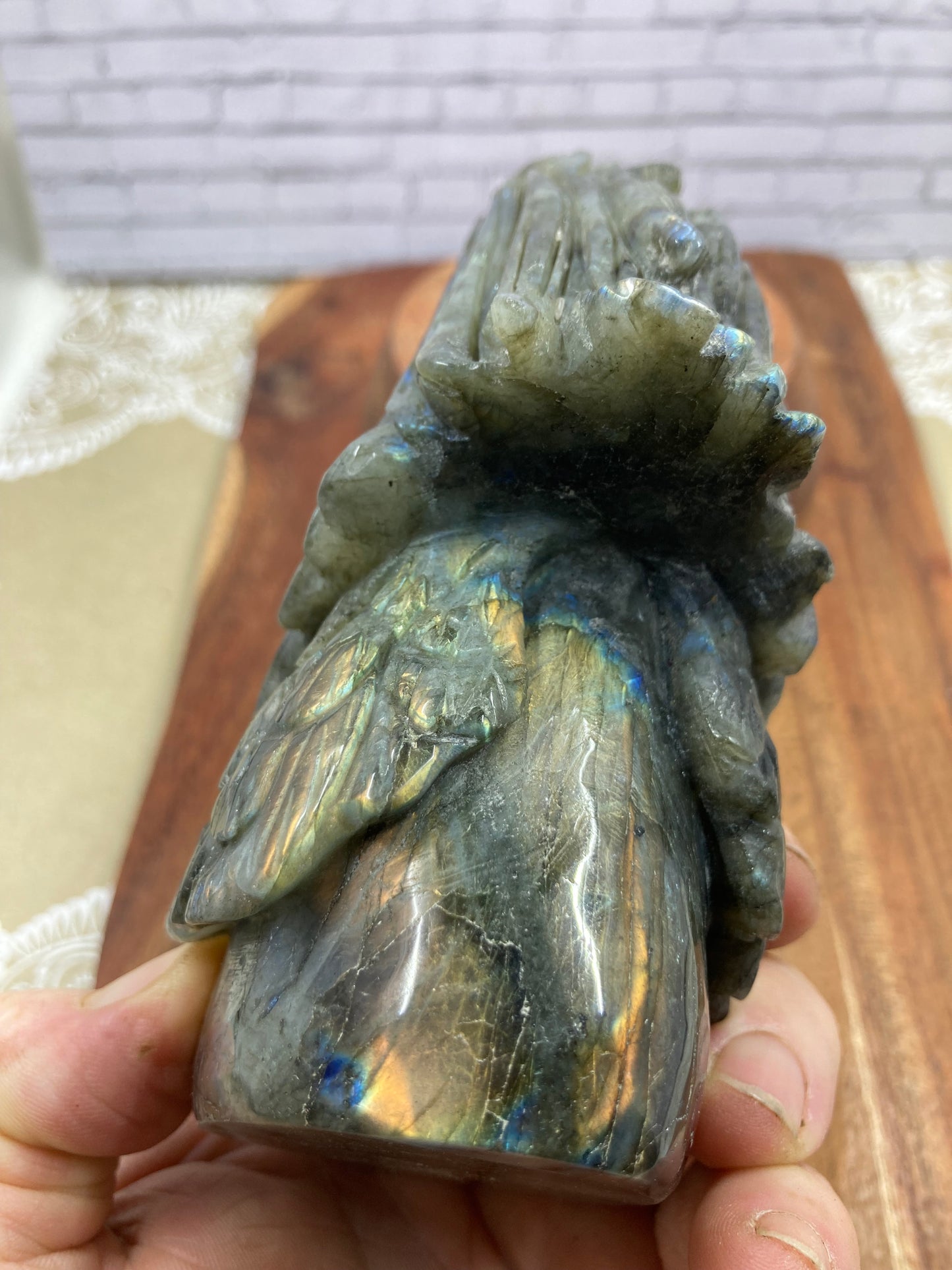 Labradorite Hawk Carving