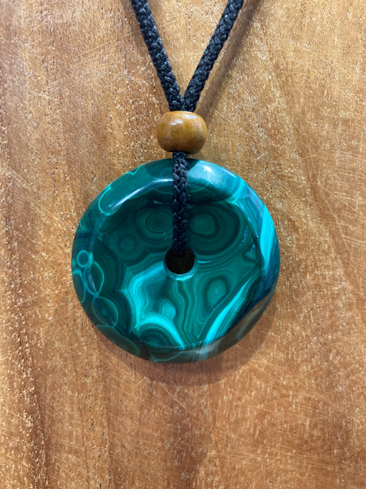Malachite Donut Necklace D