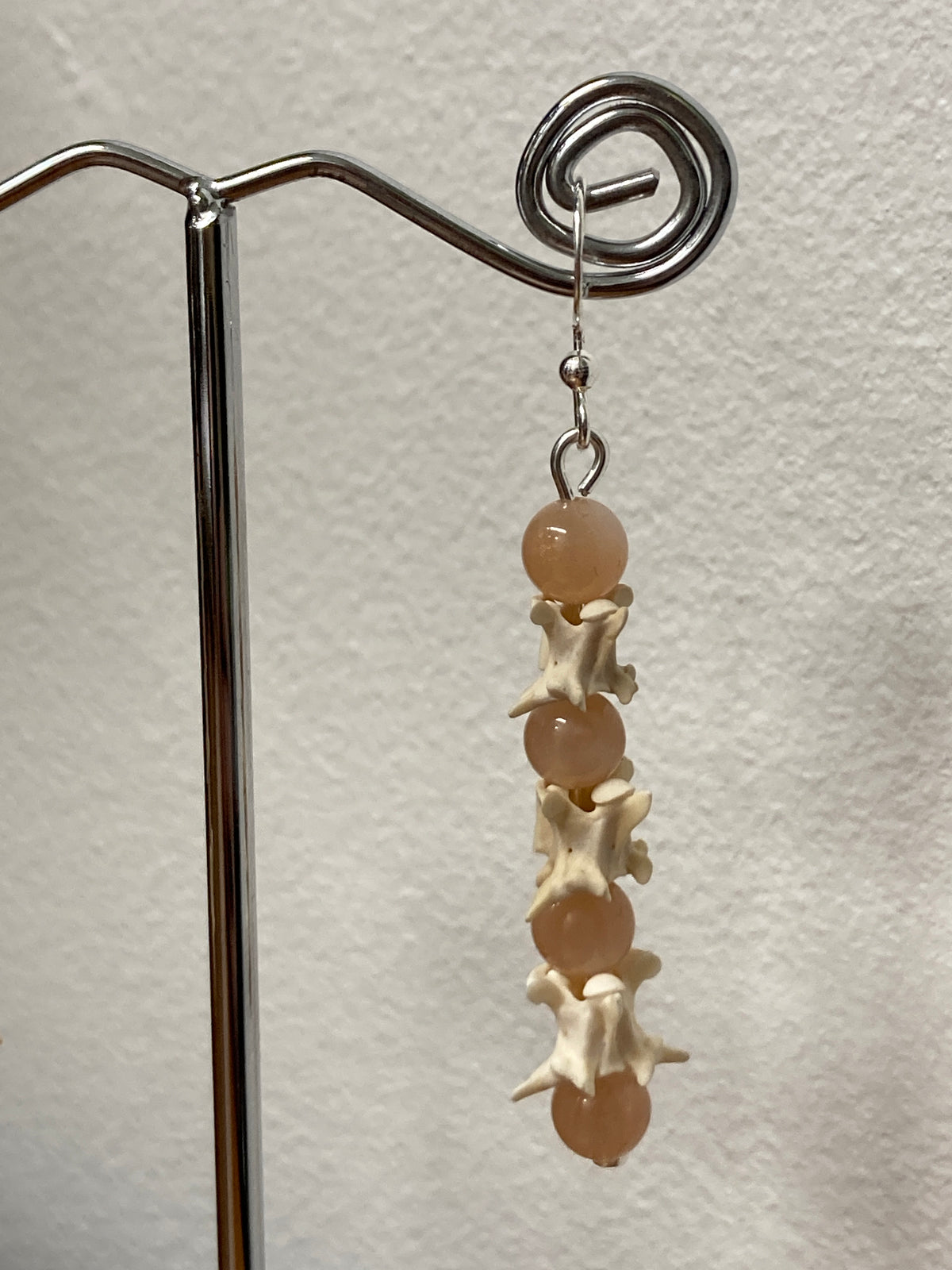 Snake Vertabrae with Sunstone Earrings