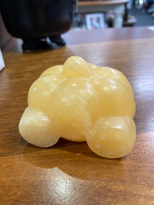 Orange Calcite Pumpkin Car