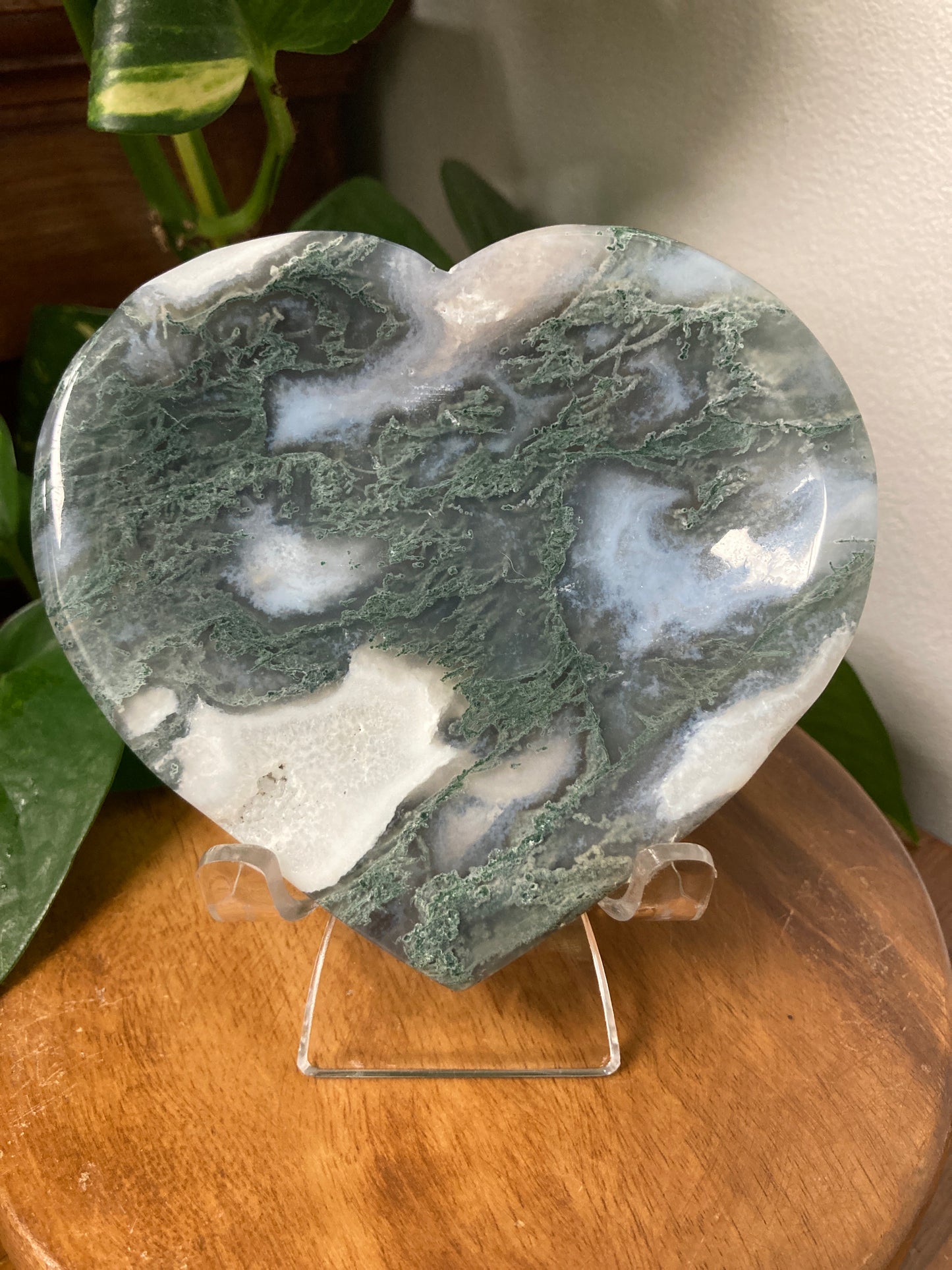 Moss Agate Heart