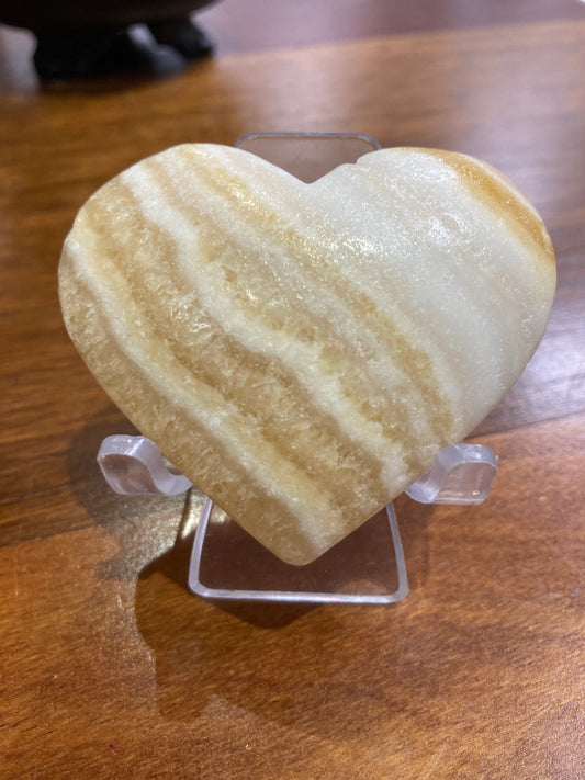 Orange Calcite Heart