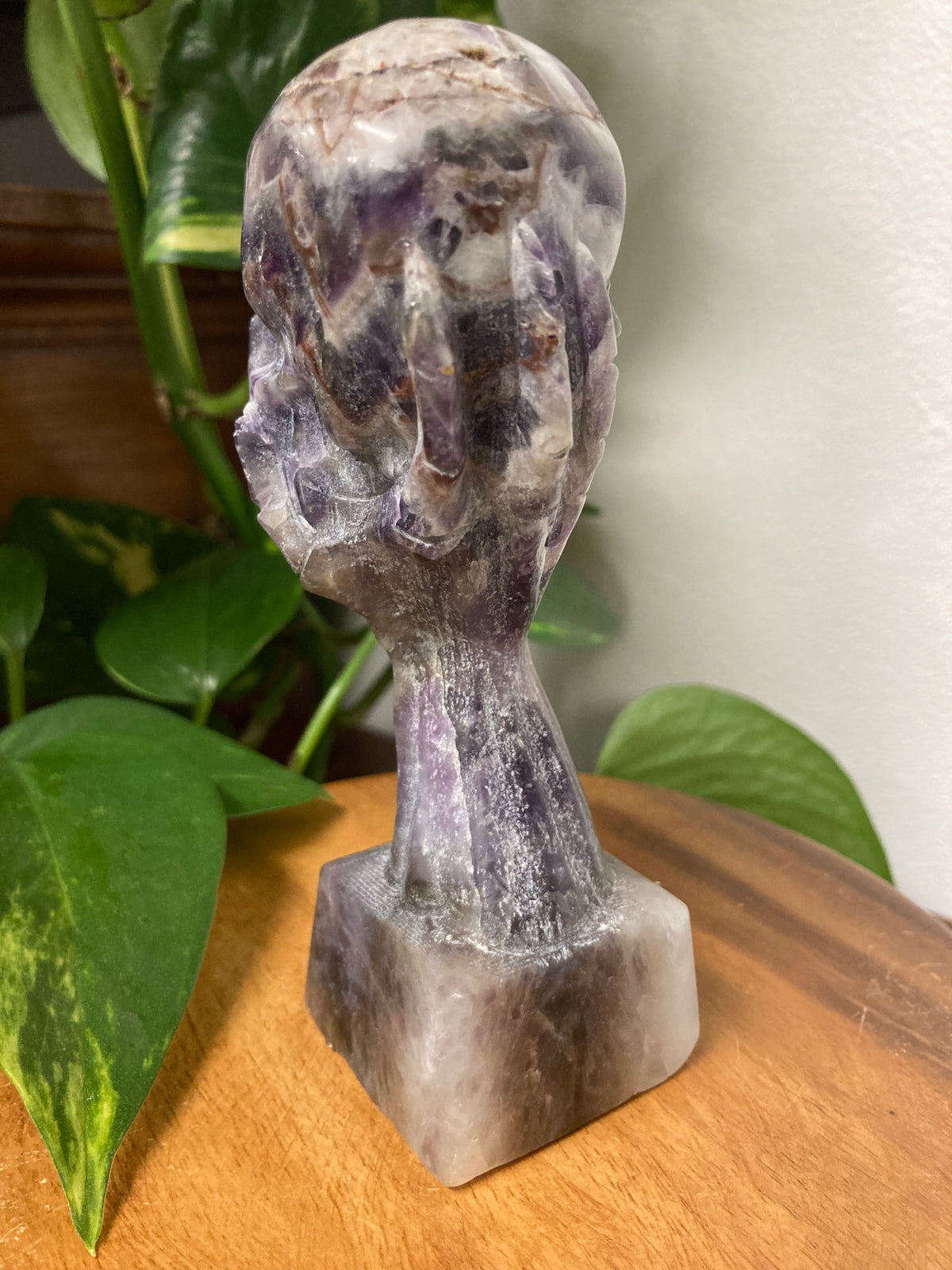 Amethyst Skull in Hand