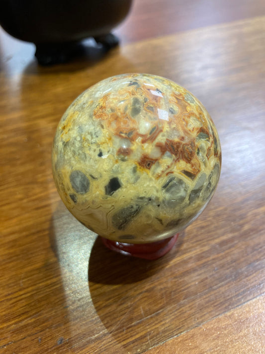Crazy Lace Agate Sphere