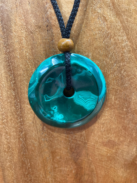 Malachite Donut Necklace F