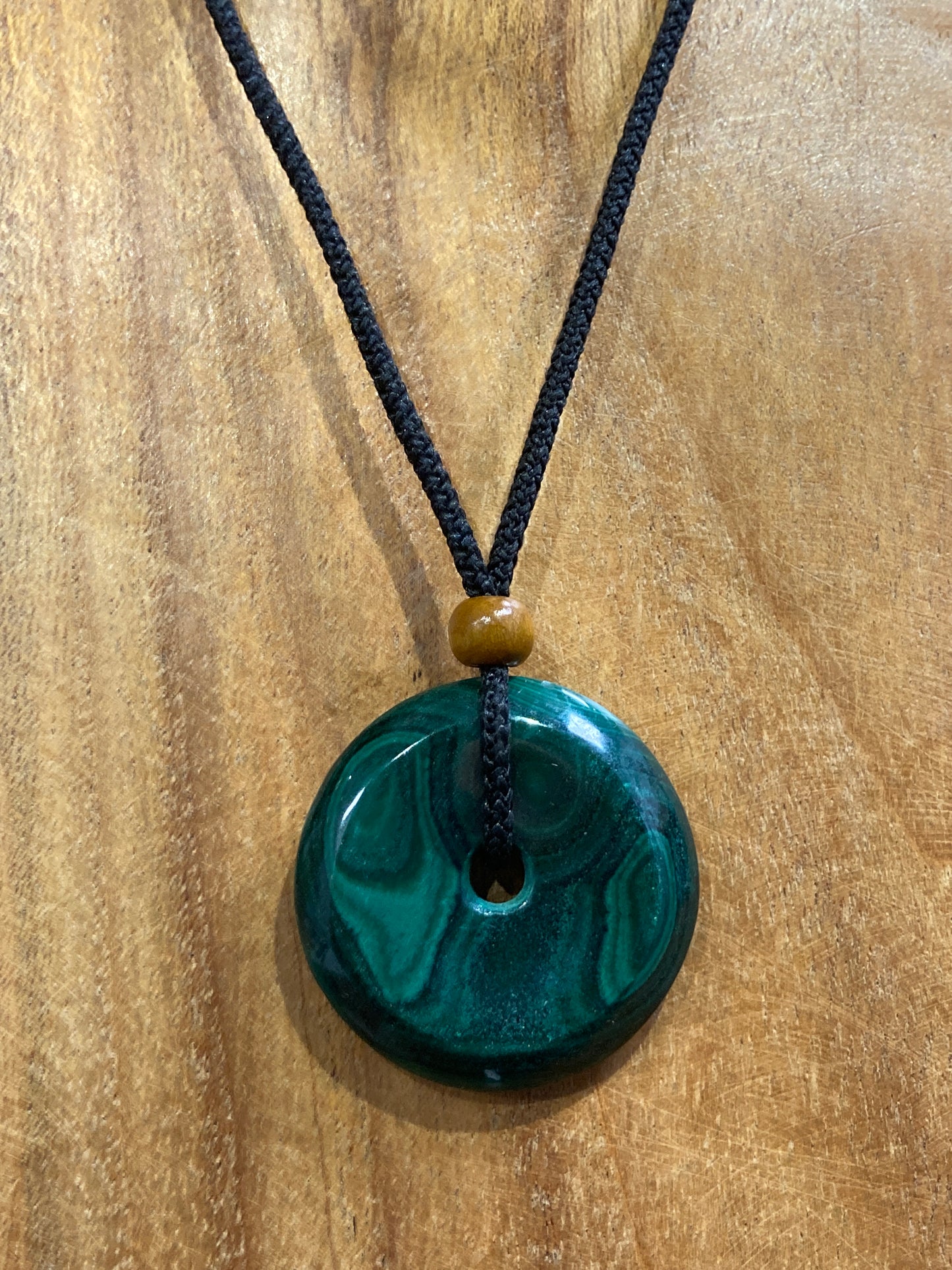 Malachite Donut Necklace B
