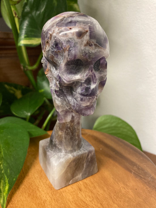 Amethyst Skull in Hand