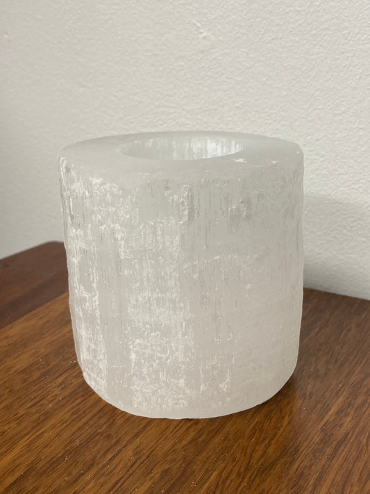 Selenite Tealite Holder