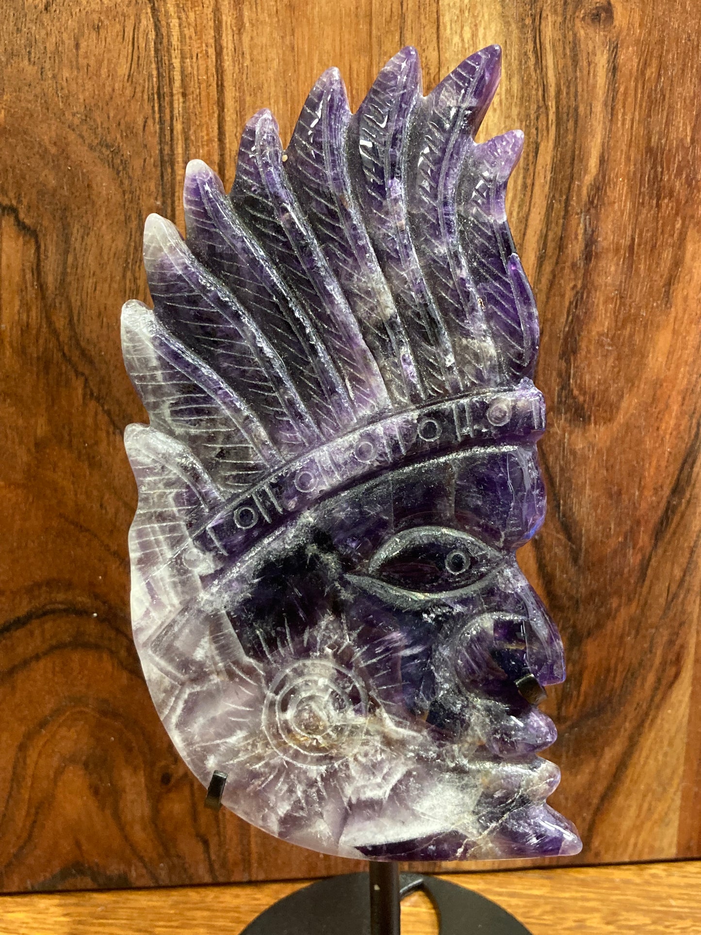 Amethyst Mayan Face