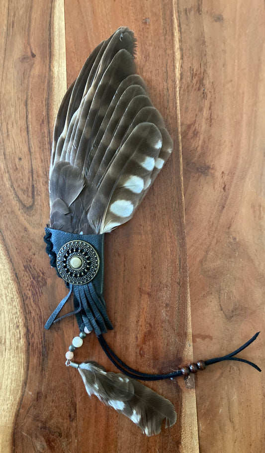 Book book Owl Smudging Fan
