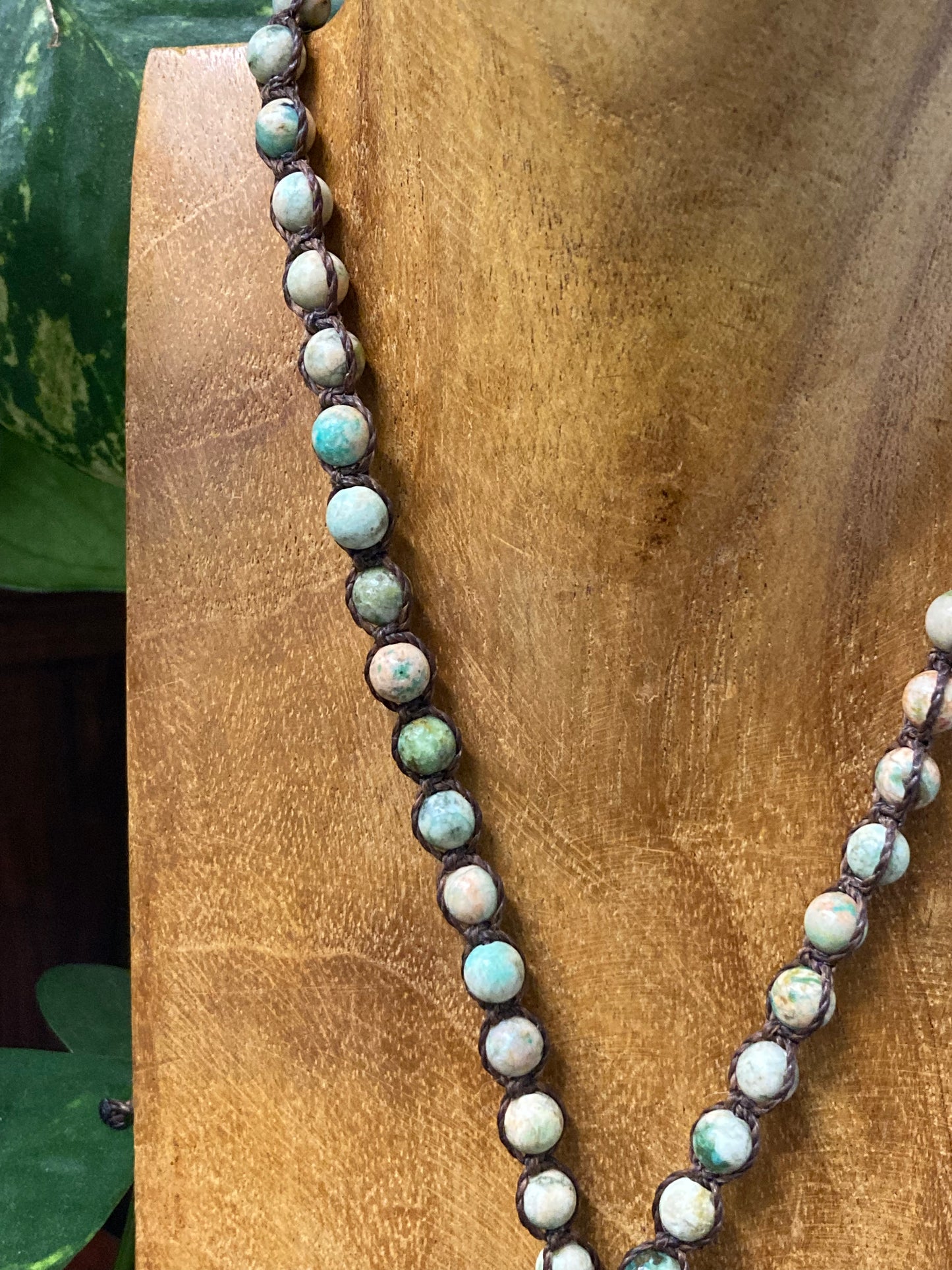 Amazonite Macrame Necklace