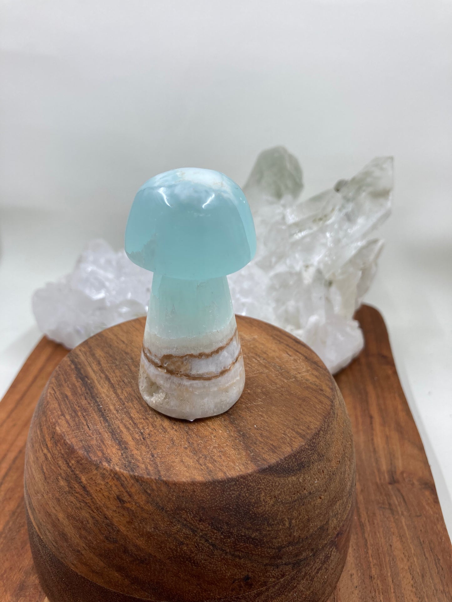 Caribbean Blue Calcite Mushroom